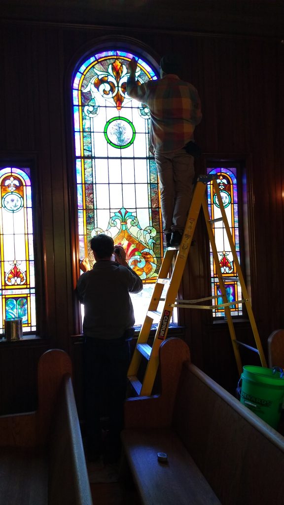 Cemetery Stained Glass Gets a Face Lift | Villlage of Lexington